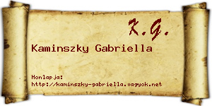 Kaminszky Gabriella névjegykártya