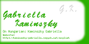 gabriella kaminszky business card